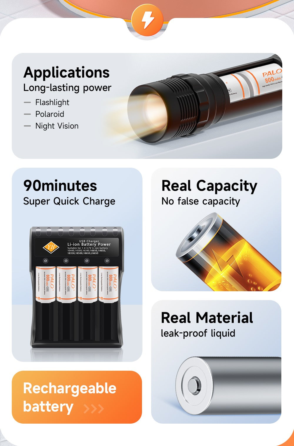 Batería recargable Original CR123A, 3,7 V, litio CR123 16340 16350 CR17345, bate
