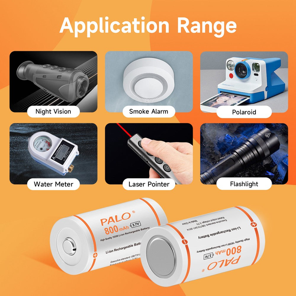 Batería recargable Original CR123A, 3,7 V, litio CR123 16340 16350 CR17345, bate