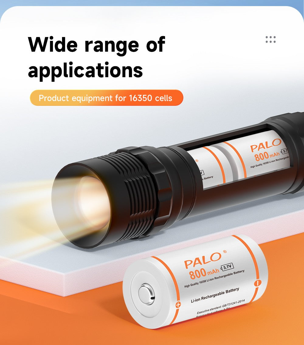 Batería recargable Original CR123A, 3,7 V, litio CR123 16340 16350 CR17345, bate