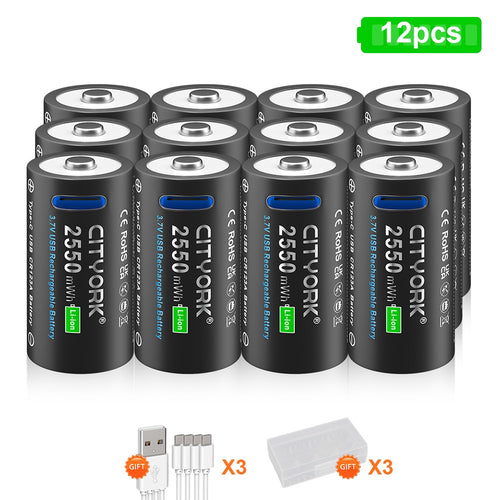 Batería recargable Original CR123A, 3,7 V, litio CR123 16340 16350 CR17345, bate